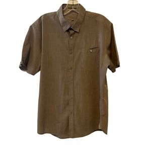 Ted Baker Men's Short Sleeve Dark Grey Button Up Size‎ 5 Pre-owned